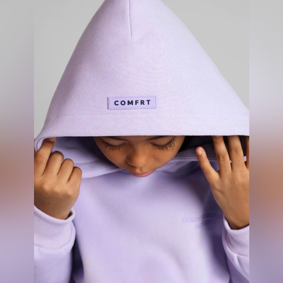 NEW COMFRT KIDS HOODIE TOP L LARGE LAVENDER - Picture 5 of 6
